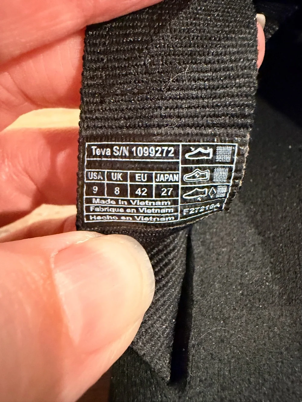 Unisex Teva Black Crisscross Slide Sandals M 9 W 11